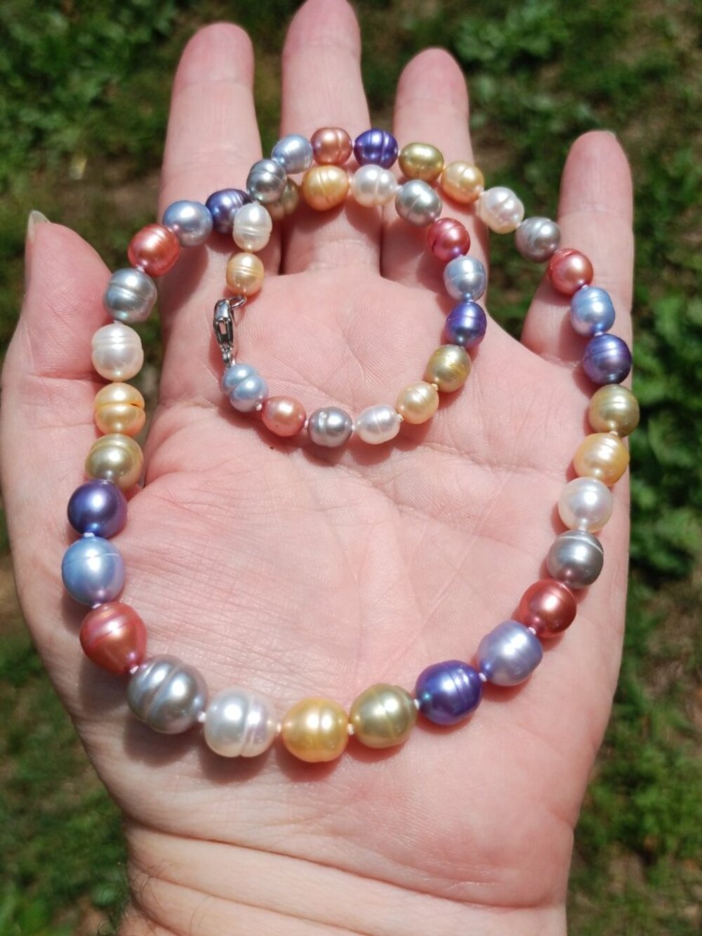 Honora Freshwater Pearl 925 Sterling Silver Wildflower collection necklace 18" - Picture 2 of 8
